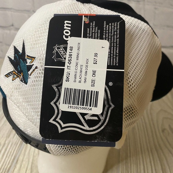 Fanatics San Jose Sharks SJS Branded Mesh Trucker Hat Snapback Womens NHL New - Picture 4 of 10